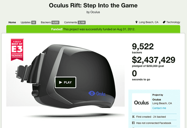 Oculus Rift MVP