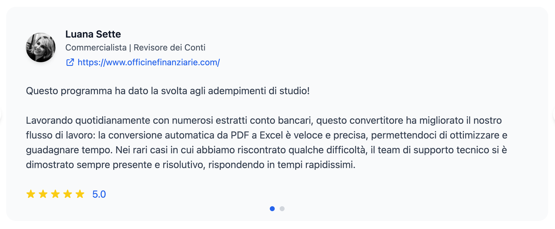 Recensione del cliente